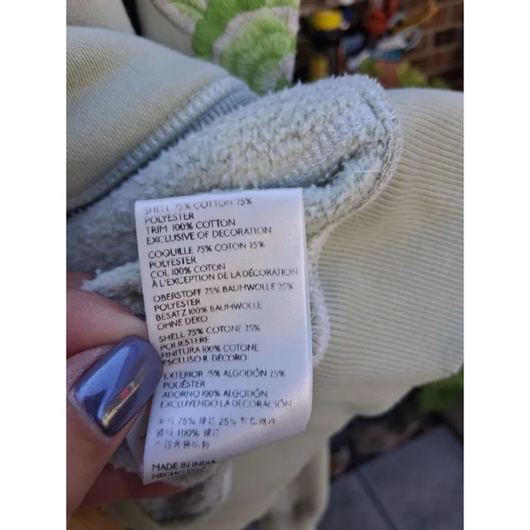 We The Free Free People Made Ombre' Floral Embroidered Hoodie XS - Picture 14 of 15